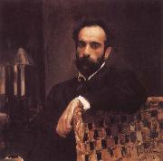 Valentin Serov Portrait of the Artist Isaac Levitan painting
